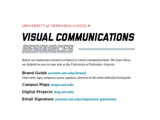 Preview of the Visual Communications Resources Checklist